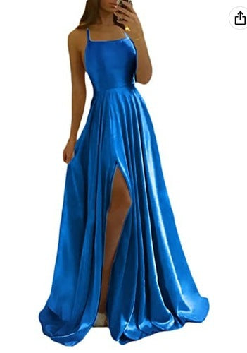 Evening Dress Prom Robe Formal  Simple Split - Mubimart -  