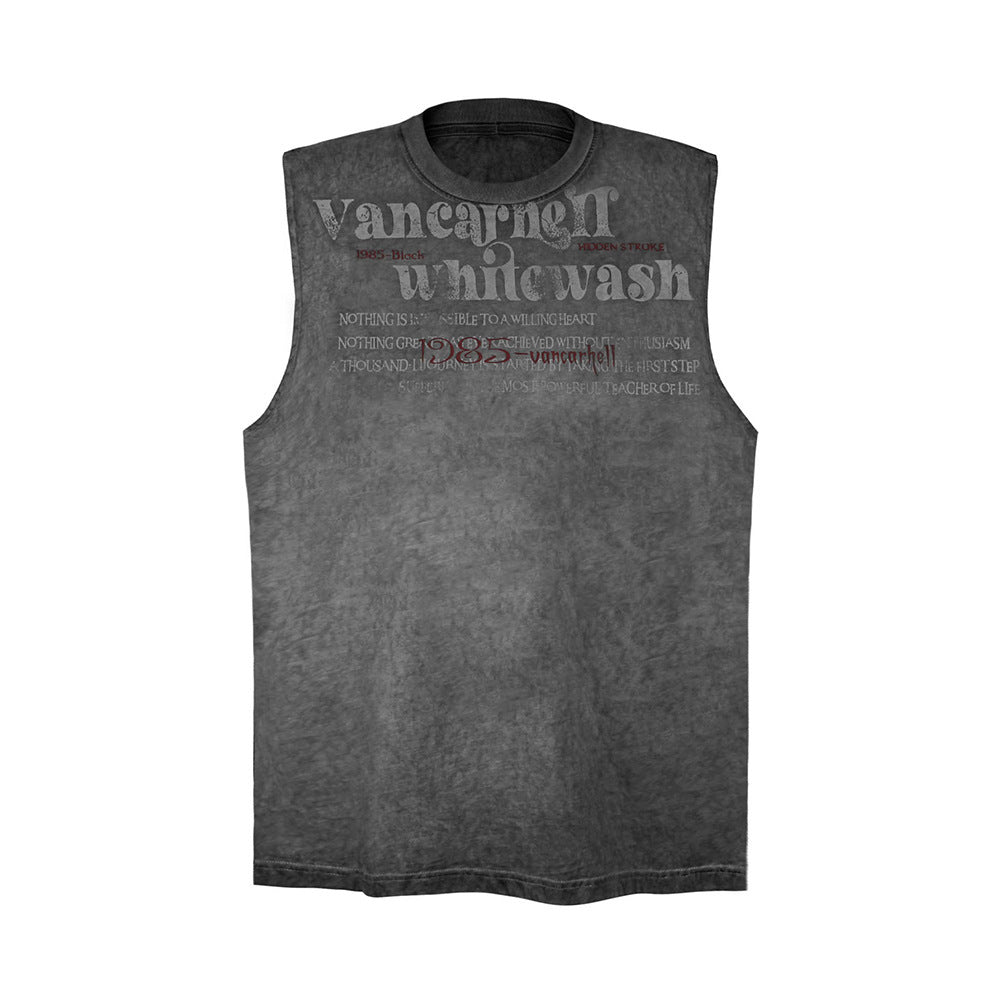 Waste Soil Casual Undershirt Vest For Men