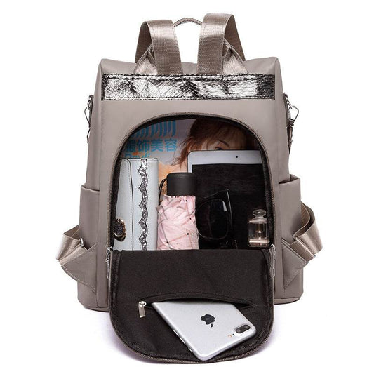 Fashion Stitching Backpack Women - Mubimart