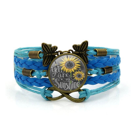 Gemstone Bracelet Vintage Butterfly Ornament - Mubimart