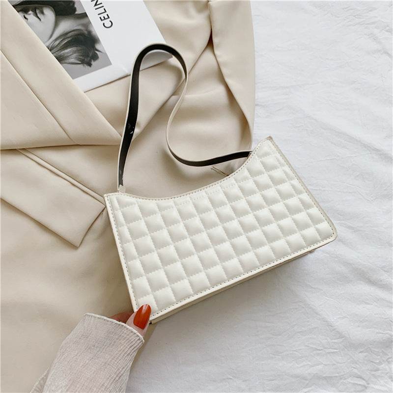 Elegant One-shoulder Diamond Pattern Bag Women - Mubimart