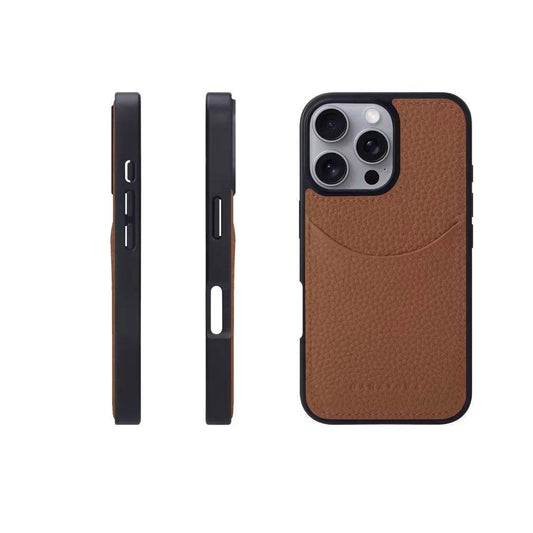 Leather Card Holder Business Phone Case Card Holder - Mubimart