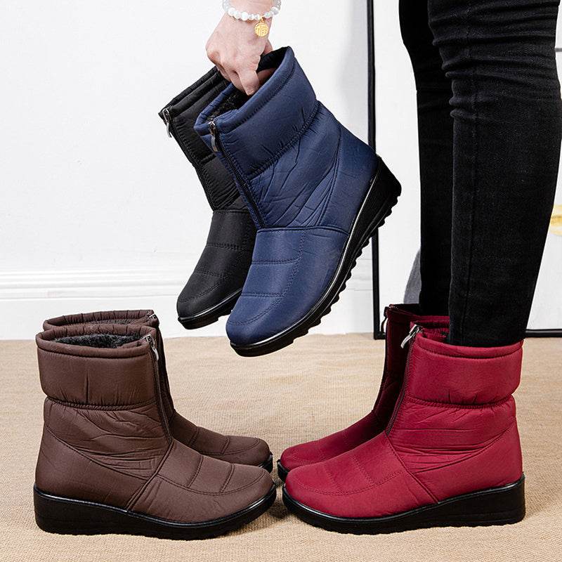 Winter Snow Boots For Women Warm Plush Platform Boots Shoes - Mubimart