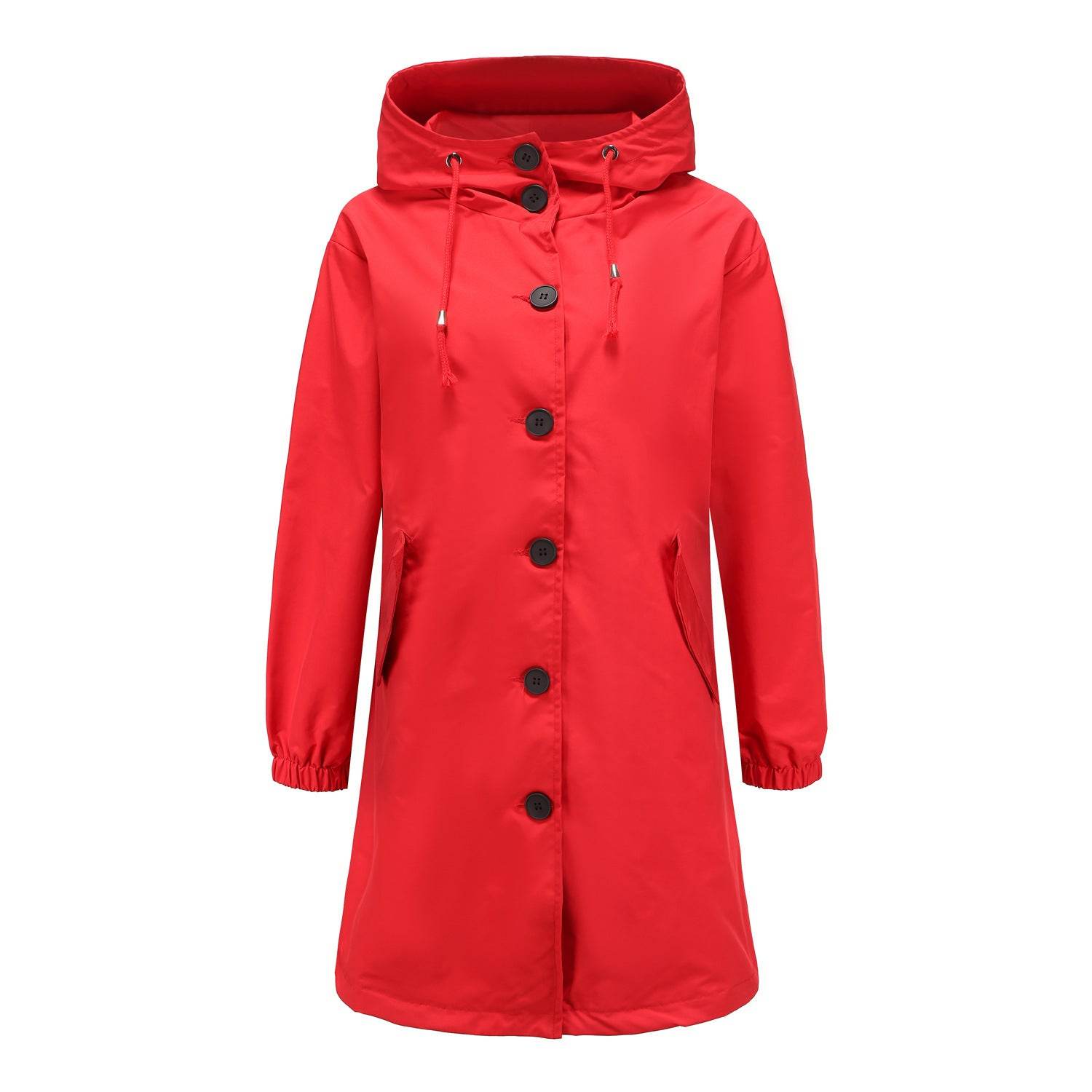 Anorak Women's Casual Long Coat Trench Coat - Mubimart