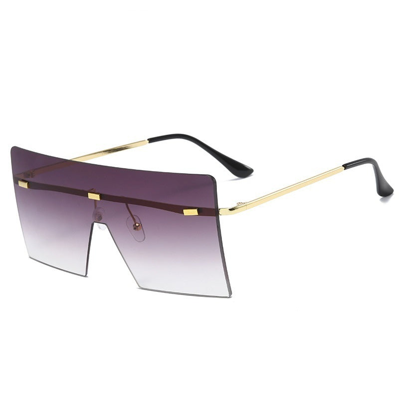 Vintage Oversized Square Rimless Sunglasses Women Luxury