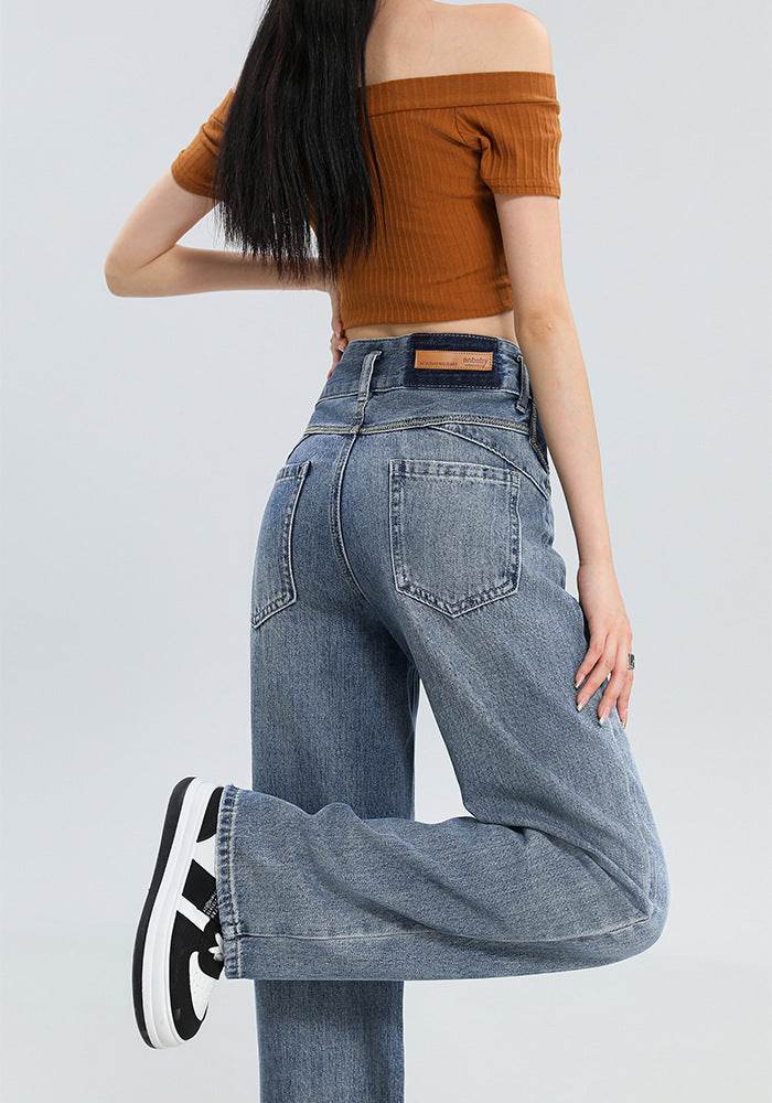 Fashion Personality Wide Leg Jeans For Women - Mubimart