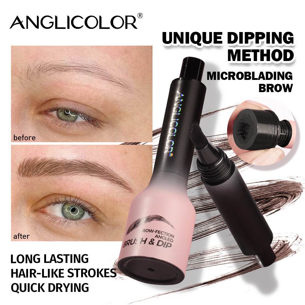Brow-Fection Angled Liquid Brush Eyebrow Pencil Liquid Eyebrow Enhancer Easy To Color Long-Lasting Quick-Drying - Mubimart