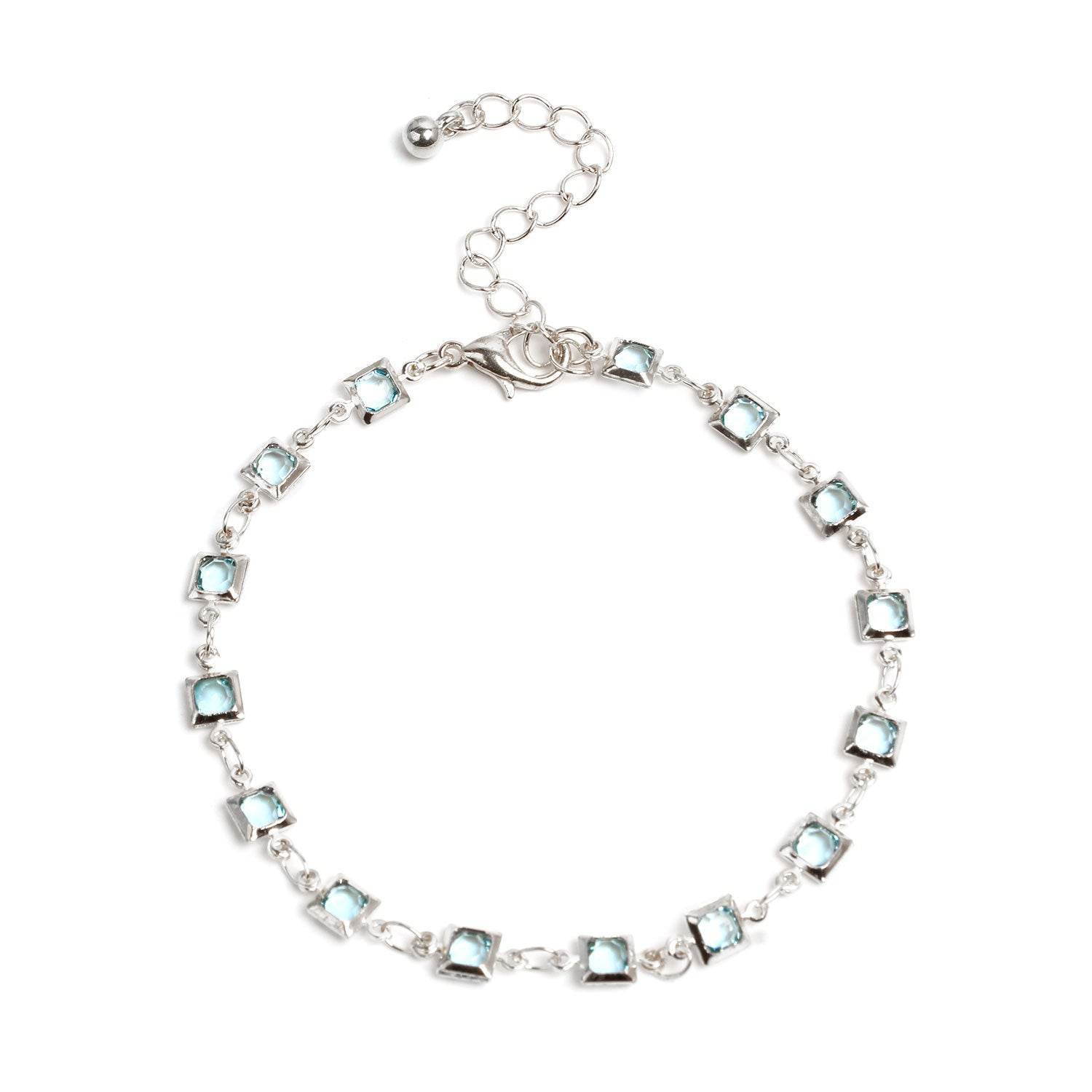 Simple Fashion Female Street Shooting Geometric Gemstone Handmade Bracelet - Mubimart