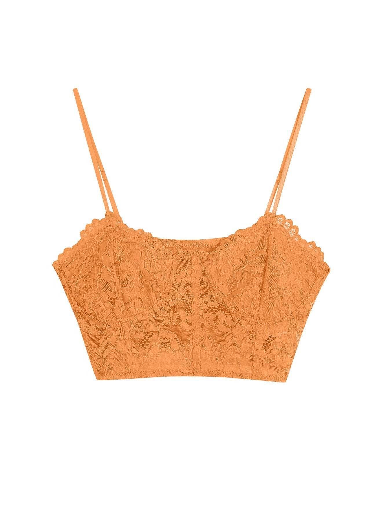 Fashion Lace Cropped Camisole Top Women's - Mubimart