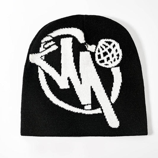 Cap Hip Hop Hat Double Layer Knitted Hat - Mubimart