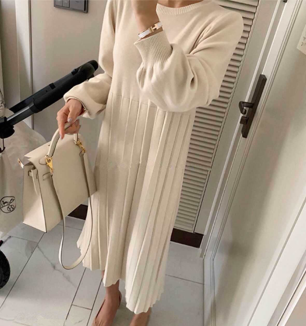 Temperament Korean Style Maternity Sweater Mid-length - Mubimart