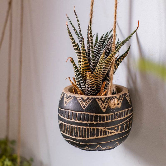 Balcony Wall Hanging Decorative Geometric Hanging Basket Planter - Mubimart