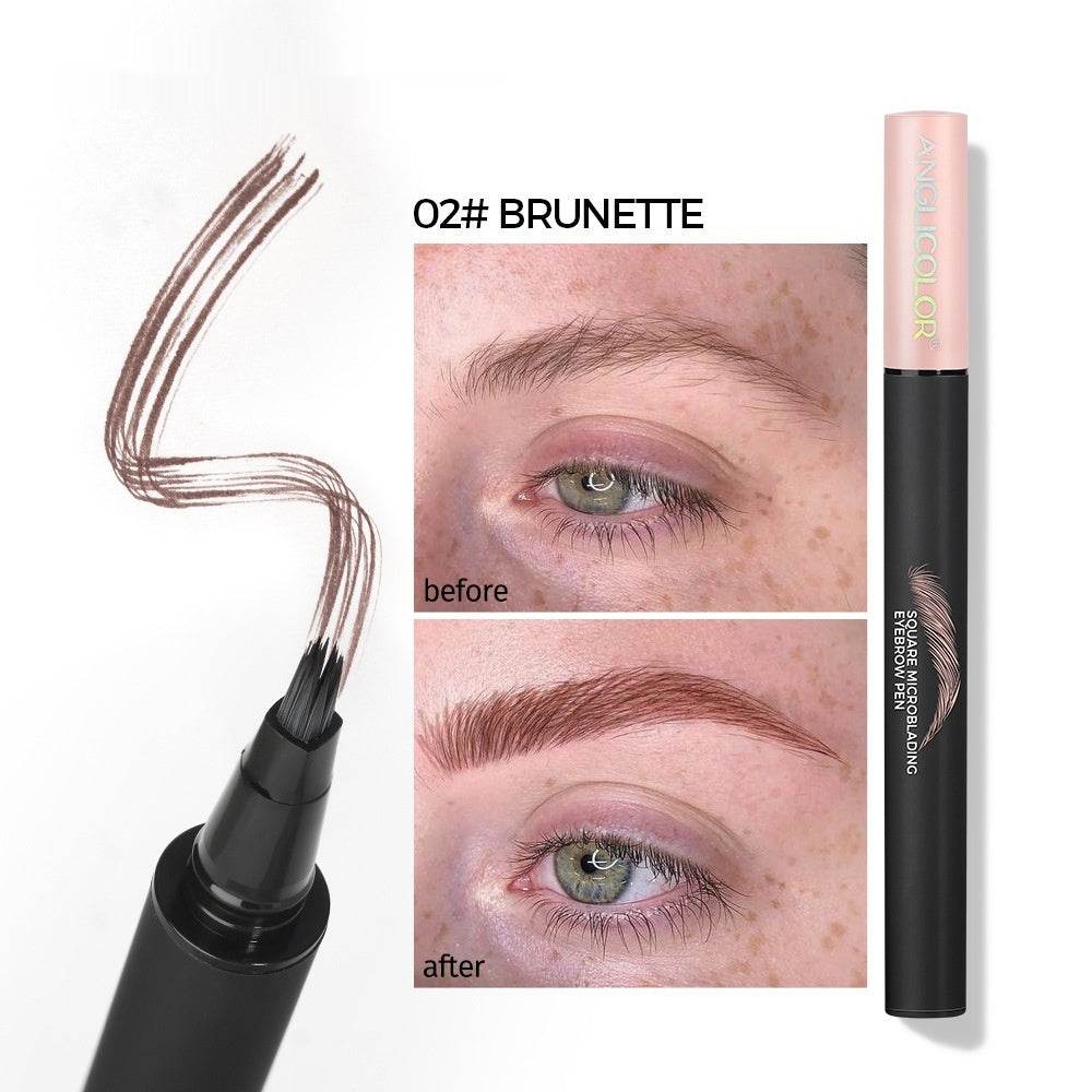 Multi-fork Liquid Eyebrow Pencil Wild Eyebrow Waterproof And Sweat-proof - Mubimart