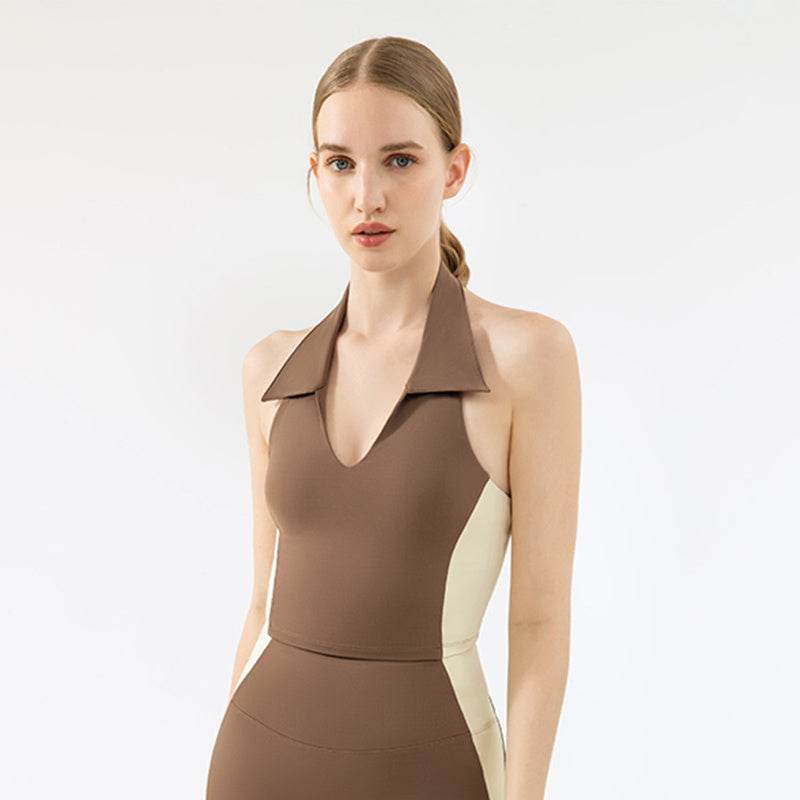 Sleeveless Sports Top Women's Pilates Workout Fitness Wear - Mubimart