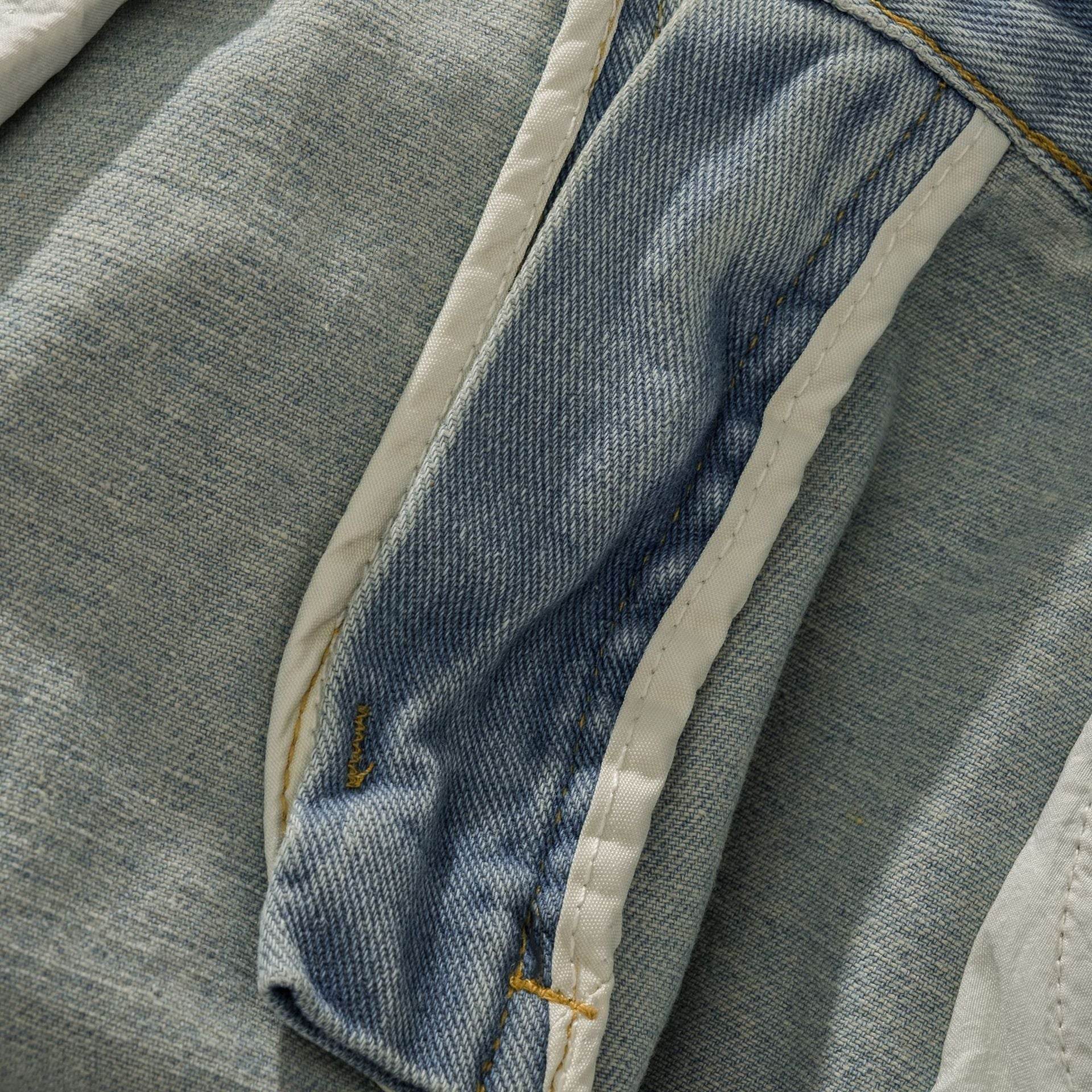 Ice Blue Jeans High Street Distressed Bootcut Trousers - Mubimart