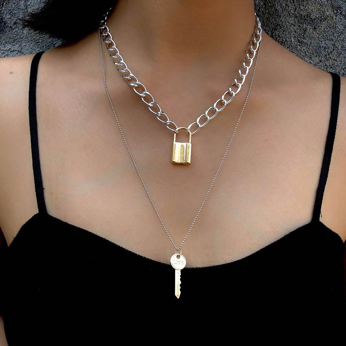 Simple And Exaggerated Thick Chain Necklace Women - Mubimart