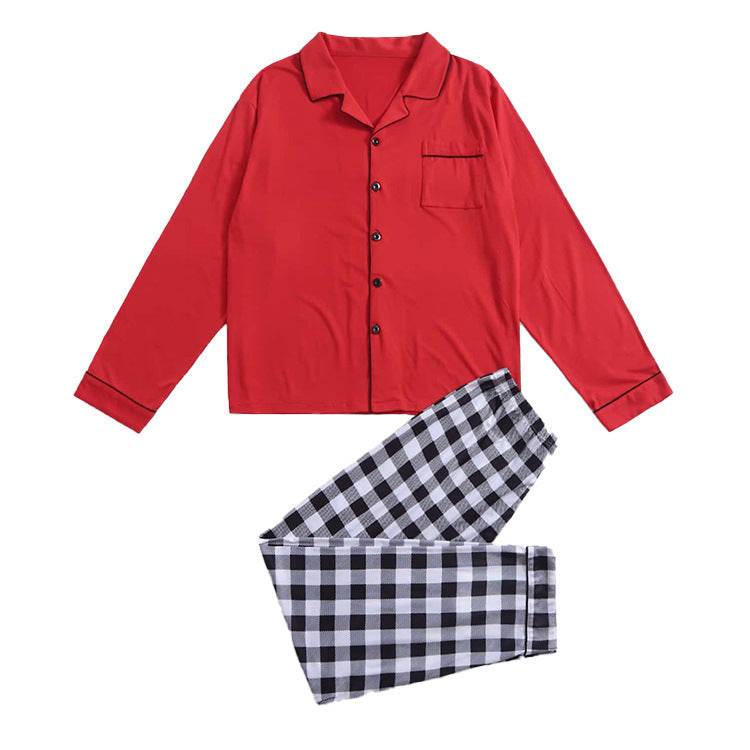 Christmas Family Parent-child Striped Pajamas Housewear Suit - Mubimart