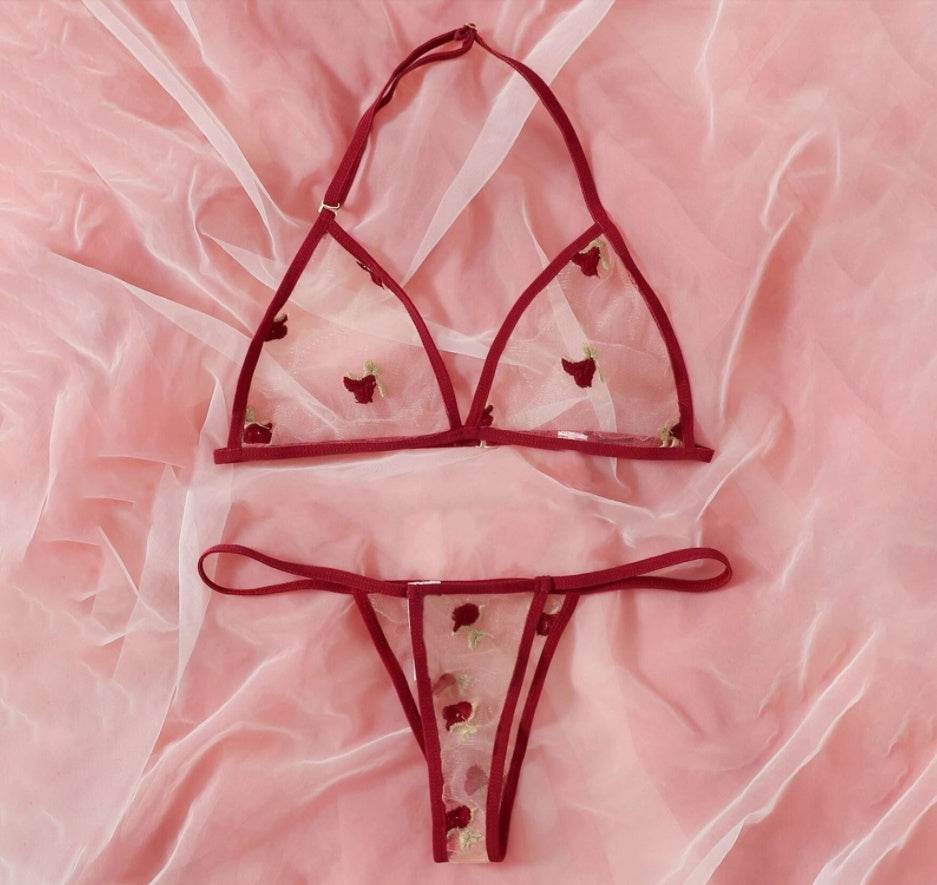 Sexy Lingerie Bra Thong Set - Mubimart