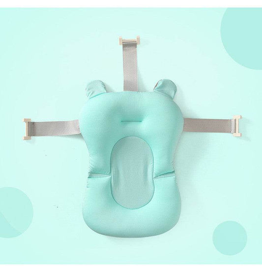 Baby Bath Seat Support Mat Foldable Baby Bath Tub Pad & Chair Newborn Bathtub Pillow Infant Anti-Slip Soft Comfort Body Cushion - Mubimart