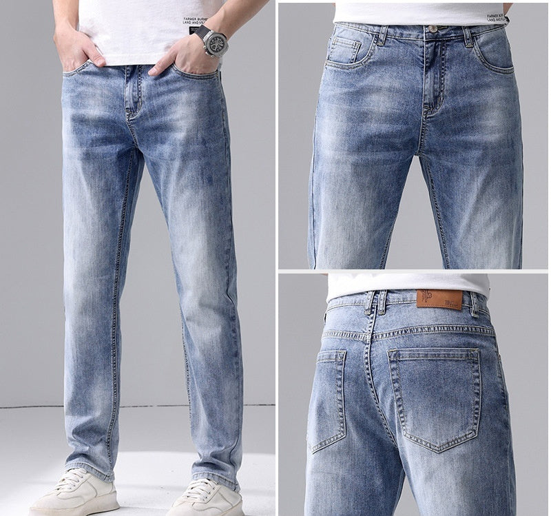 Herren Jeans Straight Fit Fashion Slim Fit