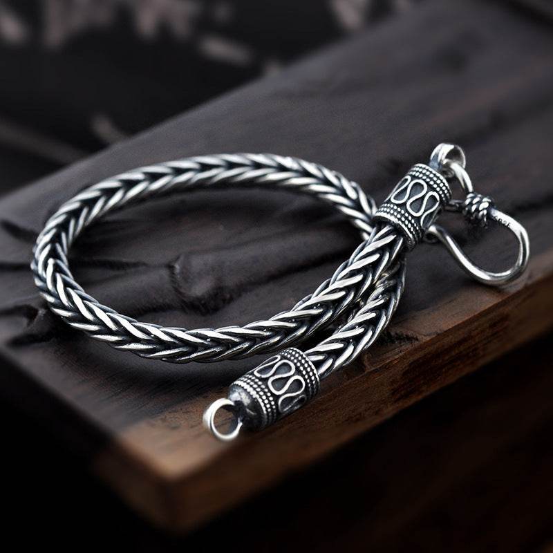 Vintage Braided Keel Bracelet Men - Mubimart