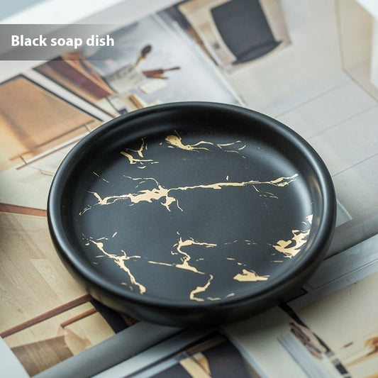 Light Luxury Nordic Ceramic Soap Box Bathroom Soap Dish
