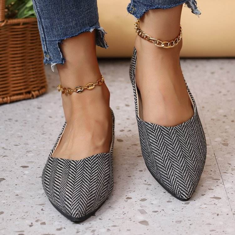 Women's Flat Soft Leather Pointed Toe Shoes - Mubimart