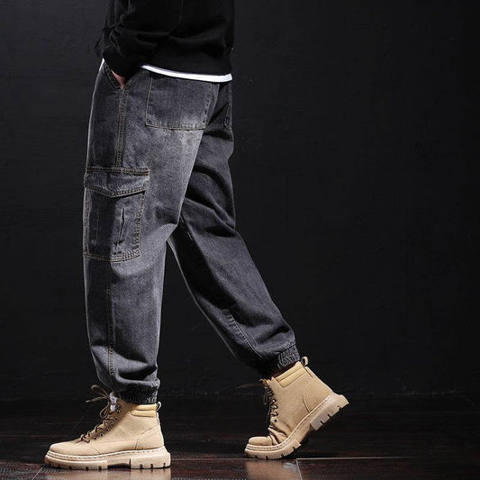 Fallwinter Tooling Jeans Mens Loose Harem - Mubimart