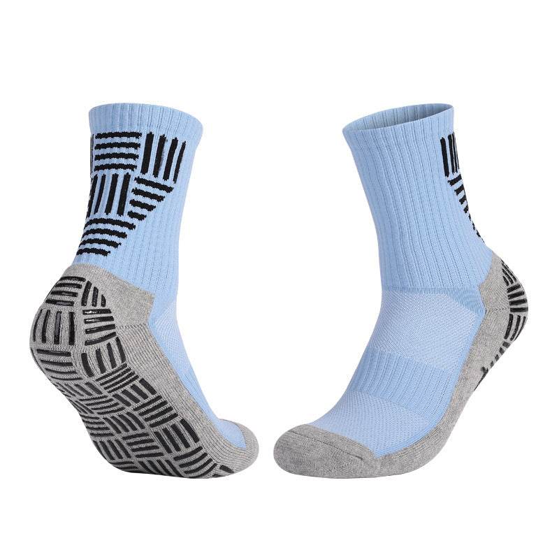 Thick Towel Bottom Mid-calf Soccer Socks Non-slip Sweat-proof Athletic Socks - Mubimart