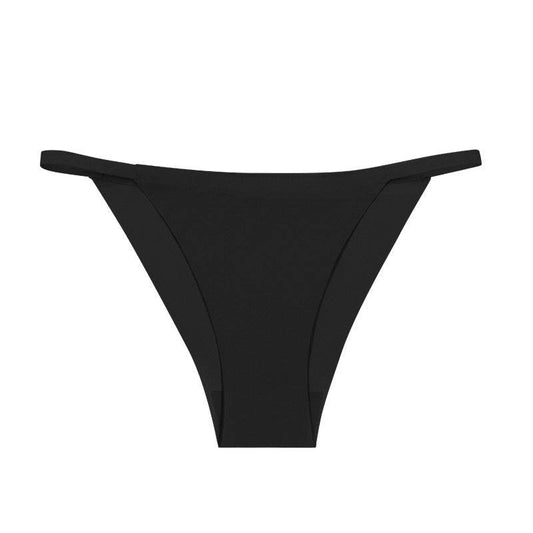 Pure Desire Low Waist Ice Silk Seamless Panties Women's Half Sheath Bikini Sexy Strip Grinding - Mubimart