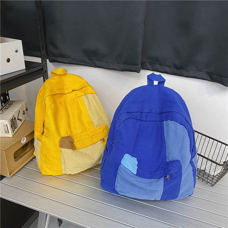 Canvas Backpack Schoolbag For Women - Mubimart