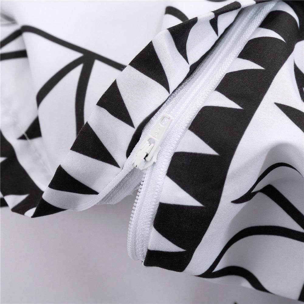 Home Textile Printing Brushed Bedding Suit 1 Bed Cover 2 Pillowcases - Mubimart
