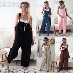 New Hot Sell Casual Plus Size Suspender Jumpsuit - Mubimart - Plus Size Jumpsuit 