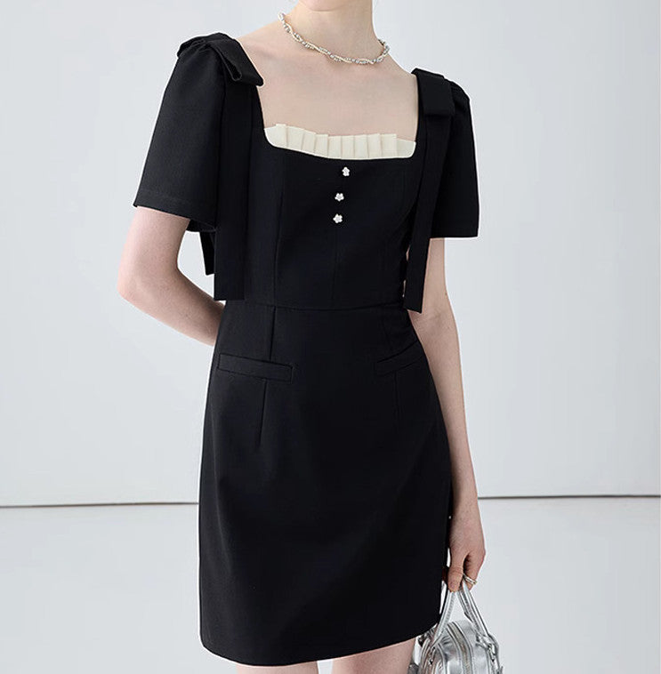 Black Camisole Dress Slimming Temperament - Mubimart - Camisole Dress 