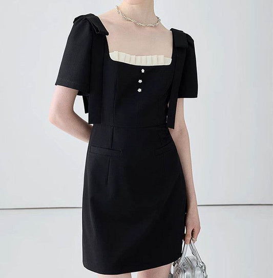 Black Camisole Dress Slimming Temperament - Mubimart