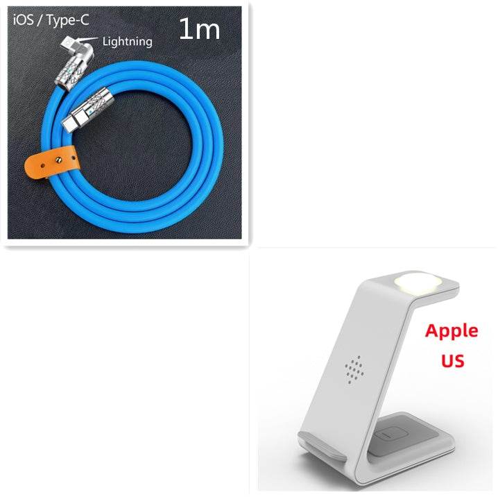 3 In 1 Fast Charging Station Wireless Charger Stand Wireless Quick Charge Dock For Phone Holder - Mubimart