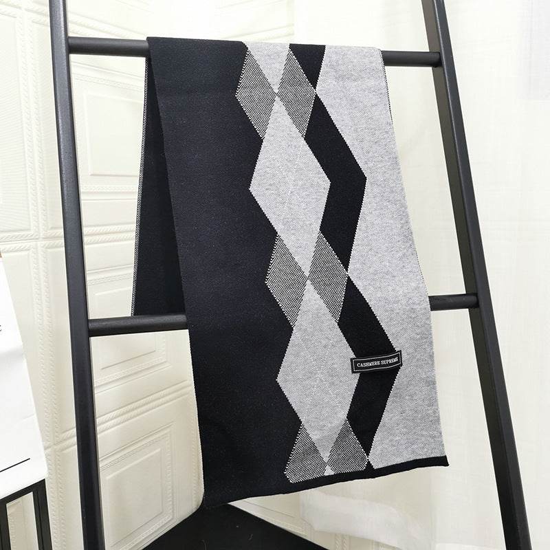 Spring-autumn-winter Knitted Scarf Men Dongdaemun Korean Youth Art - Mubimart