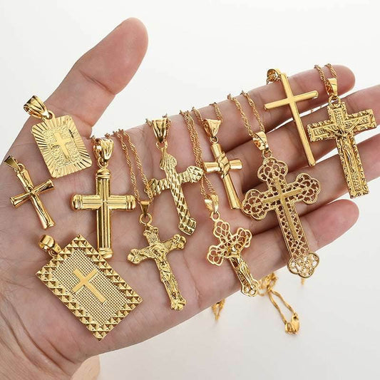 Fashion Cross Chain Necklace Women Neckwear - Mubimart