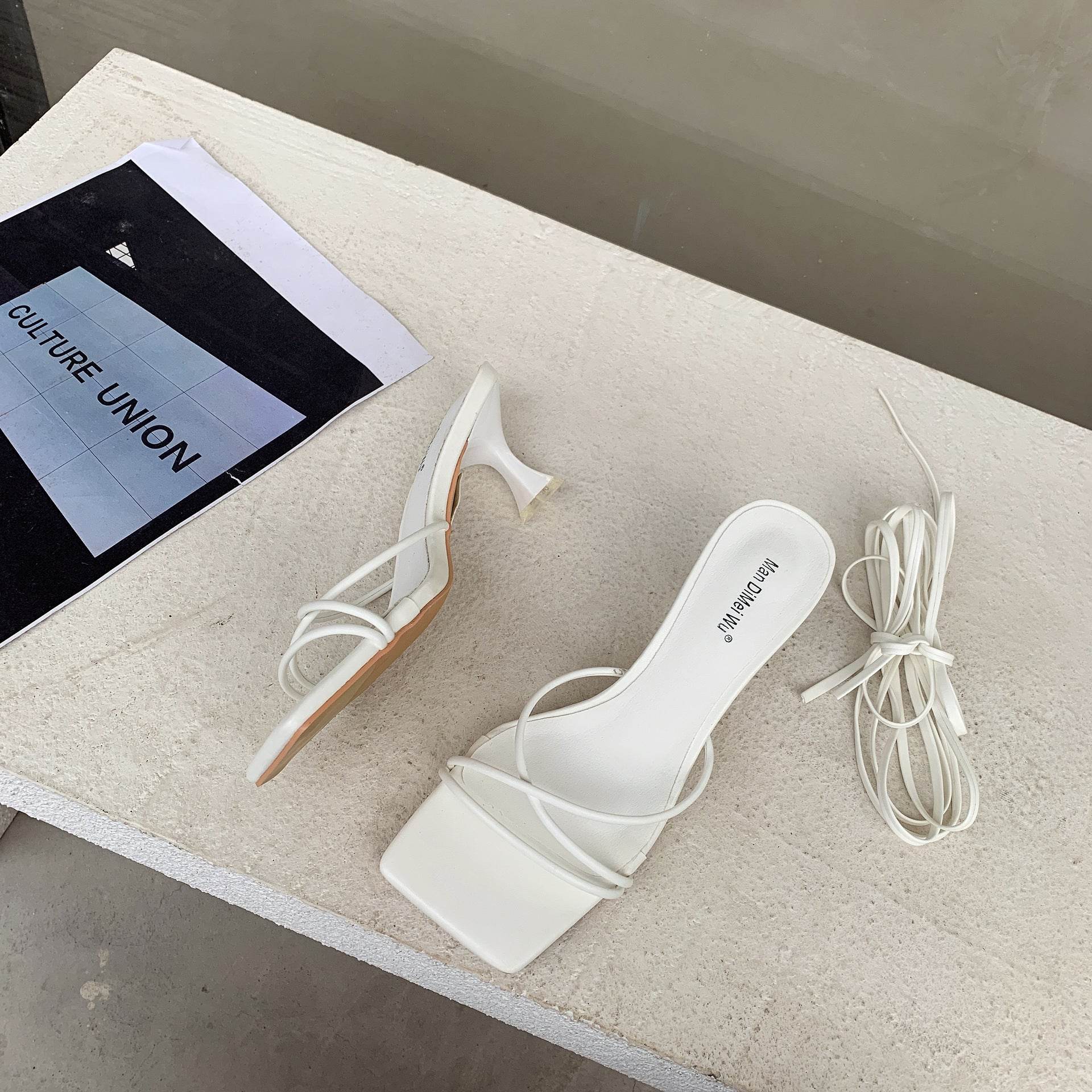 Summer's New Korean Version Of Two-wear Stiletto Strappy Stiletto Sandals - Mubimart