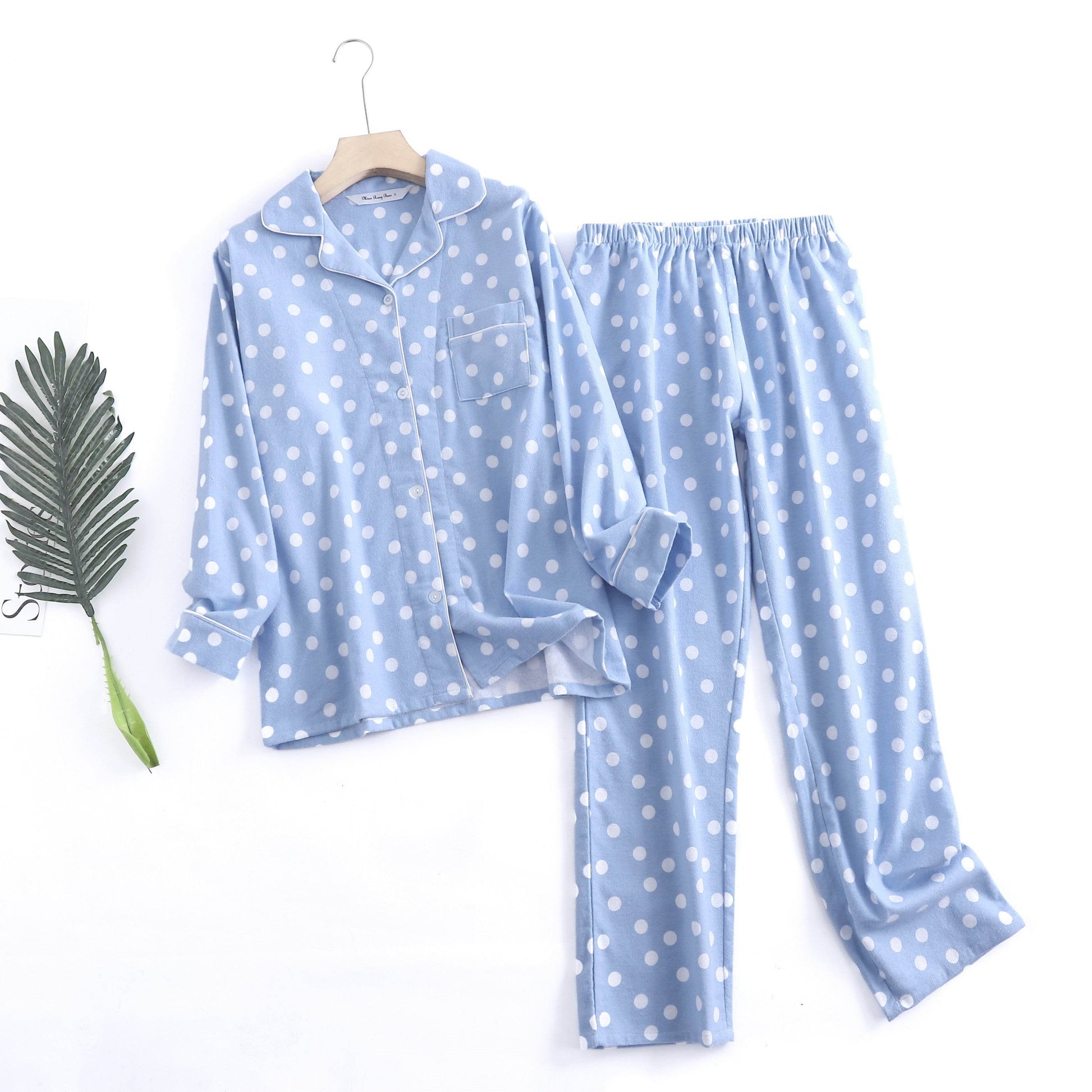 Women's Cotton Simple Pajama Suit - Mubimart