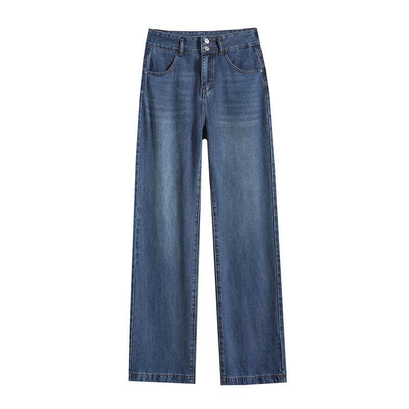 Fashion Tencel Wide-leg Jeans For Women - Mubimart