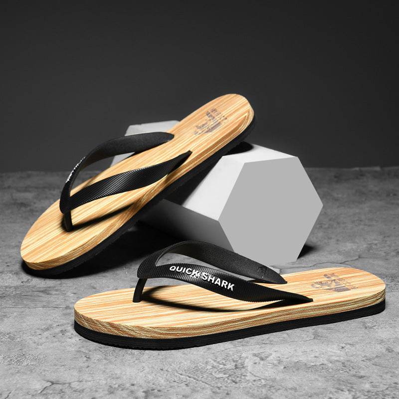 Flip Flops Men's Non-slip Flip-flop Beach Slippers - Mubimart