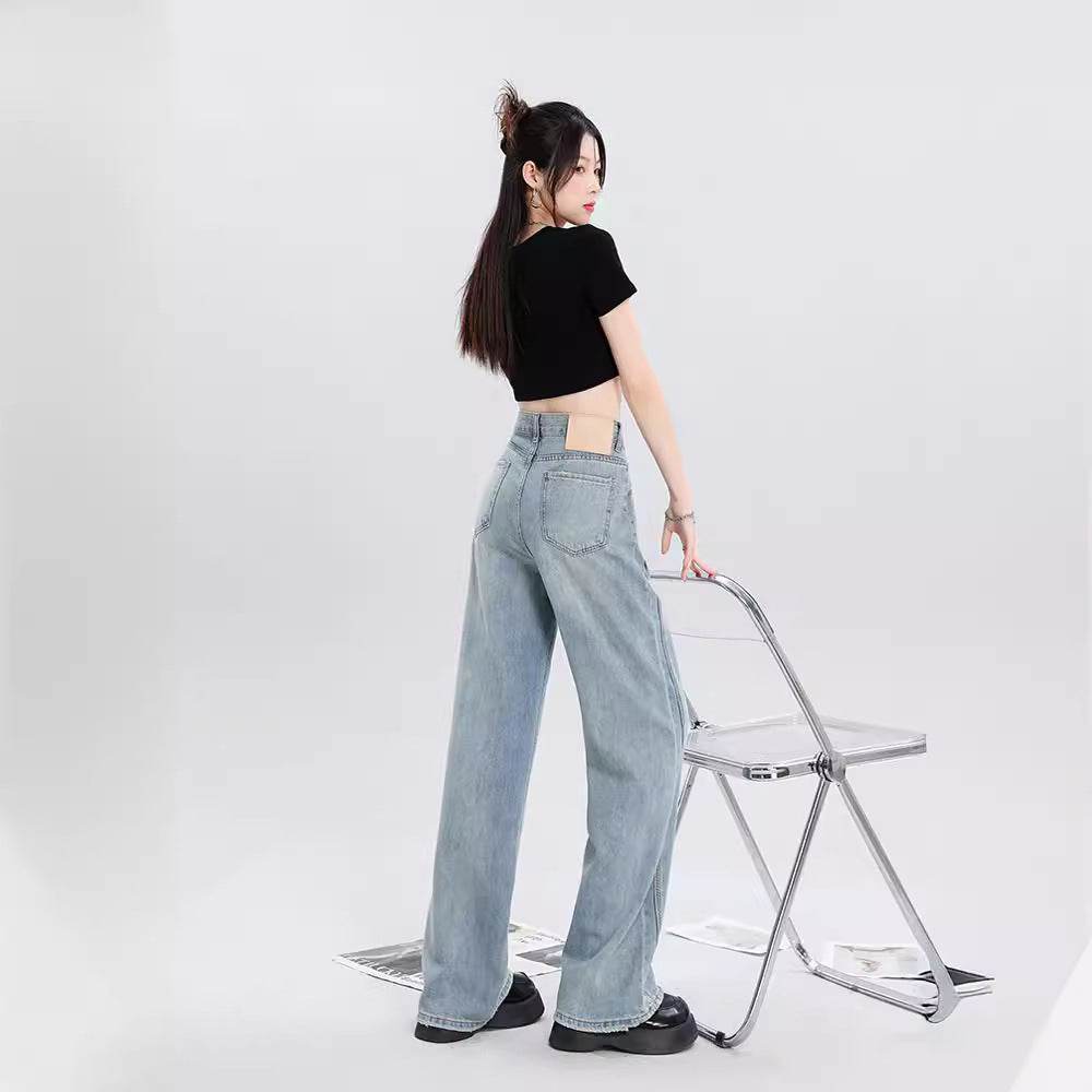 Summer Super Soft Wide Leg Jeans For Women - Mubimart