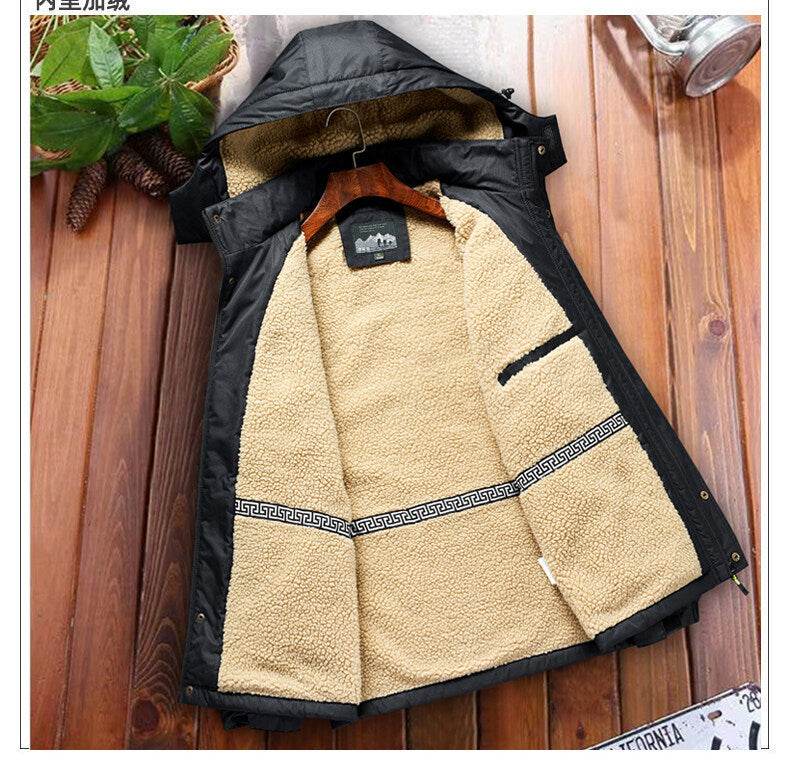 Mens Cotton-padded Trendy Outdoor Jacket - Mubimart