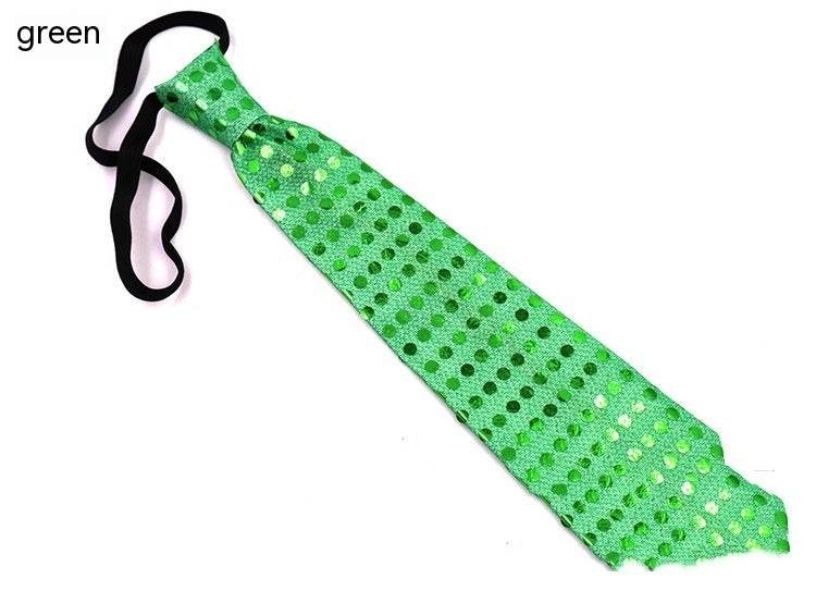 LED Sequins Glowing Necktie Props Tie - Mubimart