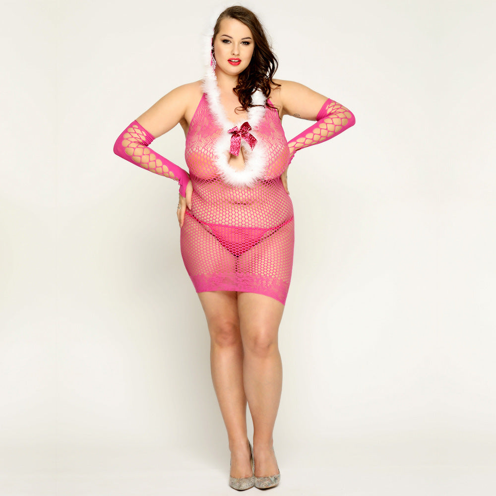 Plus Size Sexy Lingerie Christmas Cosplay - Mubimart - Plus Size Lingerie 