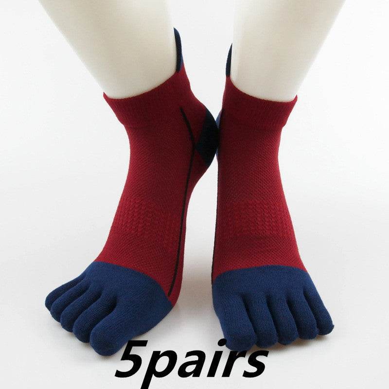 Cotton Toe Socks Men Boy To Protect Ankle Socks - Mubimart