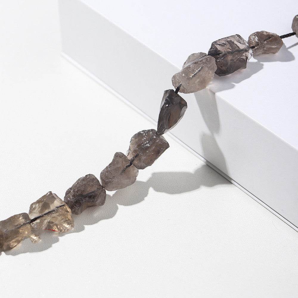 Natural Crystal Raw Unpolished Gemstone Ornaments Bracelet Loose Beads - Mubimart