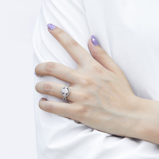Sterling Silver Fashion Exaggerated Ring Women