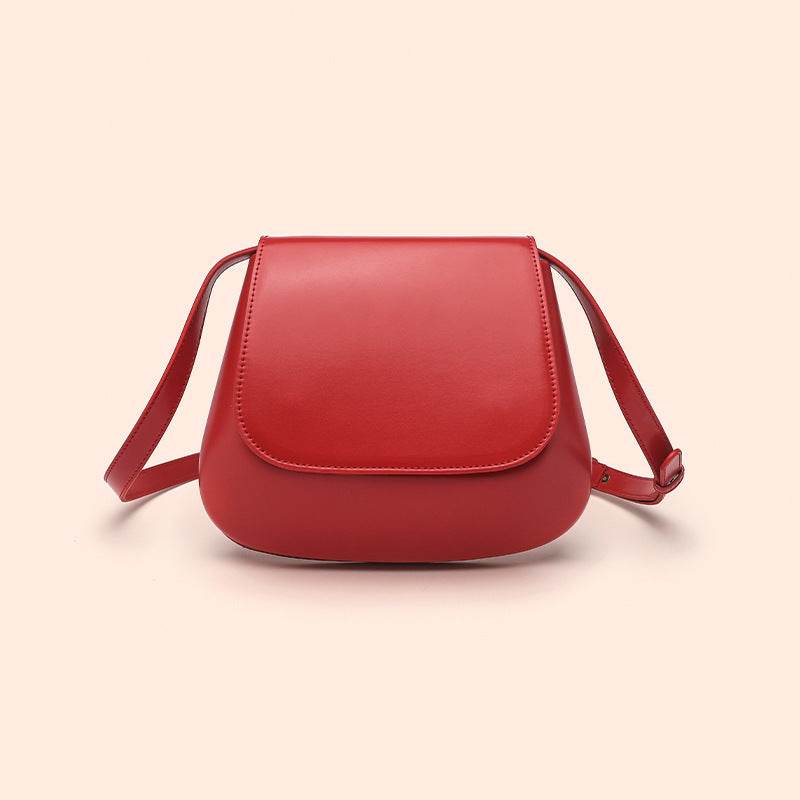 Crossbody Bag Vegan Leather Women Retro Small Saddle Satchel Shoulder Bag With Long Adjustable Strap - Mubimart